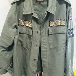 FIGUE Military style jacket embroidered